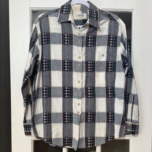 Krazy Kat Vintage Plaid Button-Up Shirt